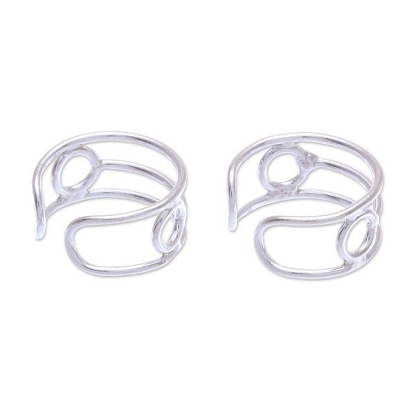 Alternate image for Hand Crafted Sterling Silver Ear Cuffs A Little Fun