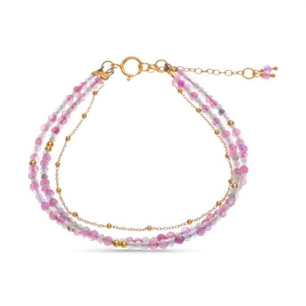 Alternate image for 24k Gold-Accented Beryl Beaded Strand Bracelet from Thailand Chic Reflections