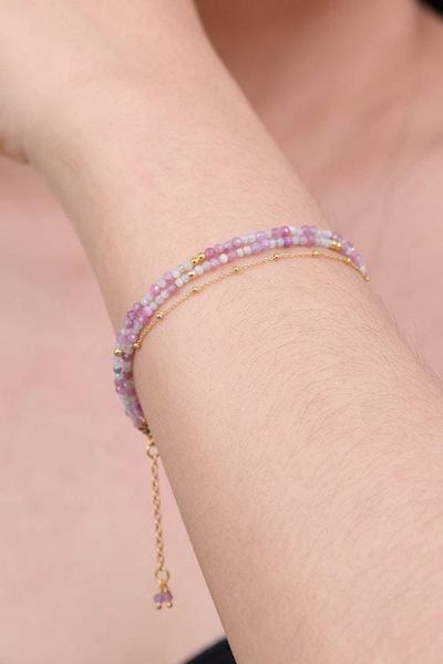 Alternate image for 24k Gold-Accented Beryl Beaded Strand Bracelet from Thailand Chic Reflections