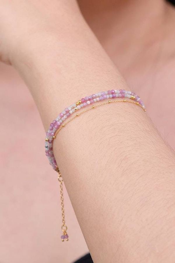 Alternate image for 24k Gold-Accented Beryl Beaded Strand Bracelet from Thailand Chic Reflections