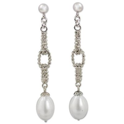 Alternate image for Cultured Freshwater Pearl Chandelier Earrings from Thailand Moonlight Chandeliers