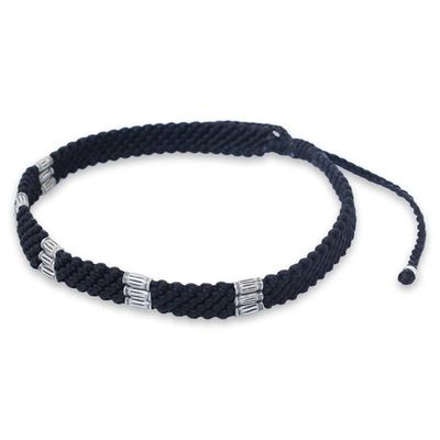 Alternate image for Silver Braided Bracelet Hill Tribe Rice