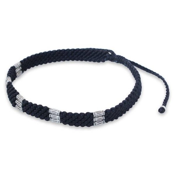 Alternate image for Silver Braided Bracelet Hill Tribe Rice