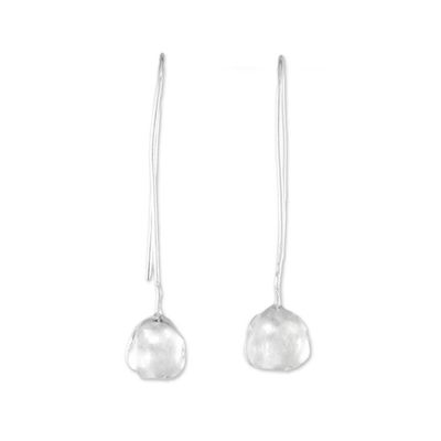 Alternate image for Sterling Silver Blossom Drop Earrings from Thailand Hanging Blossoms