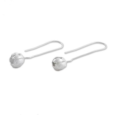 Alternate image for Sterling Silver Blossom Drop Earrings from Thailand Hanging Blossoms