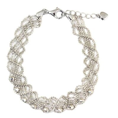Alternate image for Sterling Silver Five-Strand Braided Ball Chain Bracelet Adorable Lace
