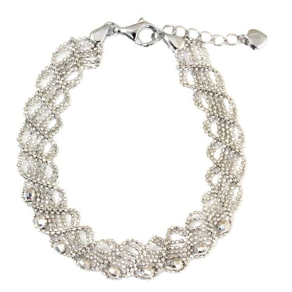 Alternate image for Sterling Silver Five-Strand Braided Ball Chain Bracelet Adorable Lace