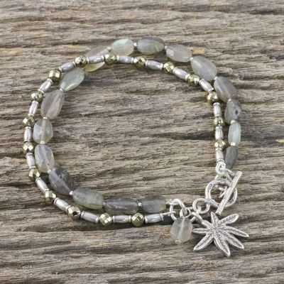 Alternate image for Labradorite Tree-Themed Beaded Bracelet from Thailand Beach Tree
