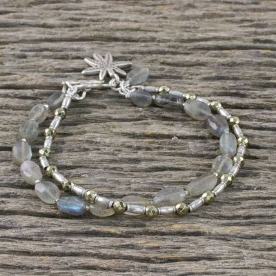 Alternate image for Labradorite Tree-Themed Beaded Bracelet from Thailand Beach Tree
