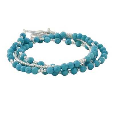 Alternate image for Beaded wrap bracelet Turquoise Universal Harmony