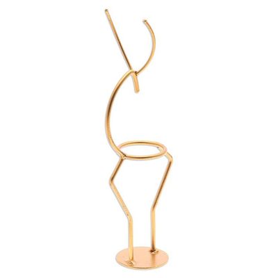 Alternate image for Handcrafted Iron Deer Tealight Holder in Gold Shade Deer Splendor in Gold