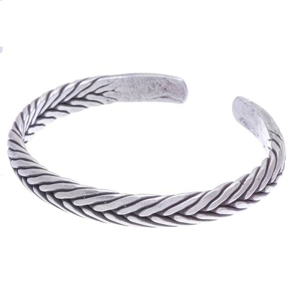 Alternate image for Artisan Crafted Sterling Silver Cuff Bracelet Silver Plaits