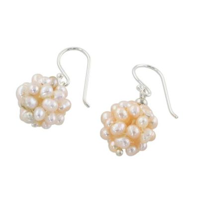Alternate image for Pearl cluster earrings Snowball
