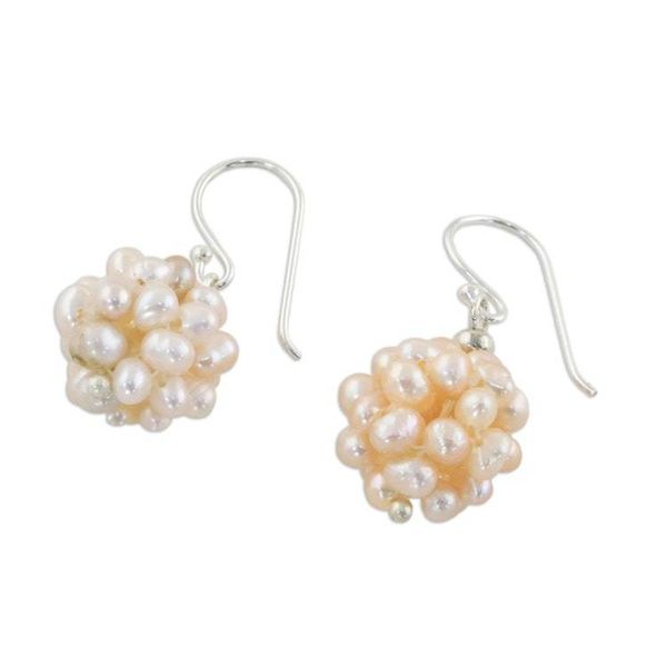 Alternate image for Pearl cluster earrings Snowball