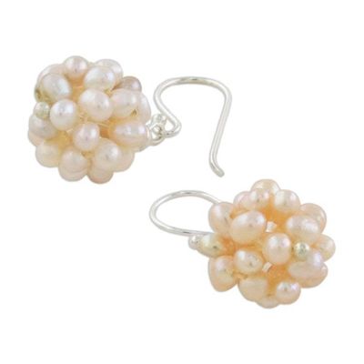 Alternate image for Pearl cluster earrings Snowball