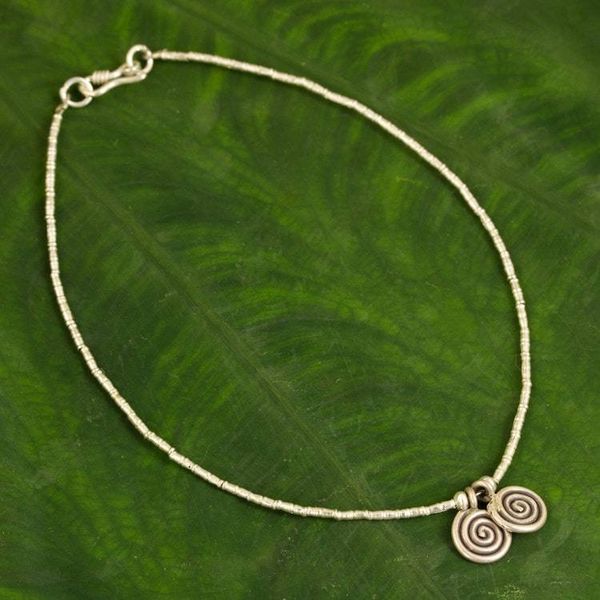 Alternate image for Thai Hill Tribe Silver Anklet Secret Circle