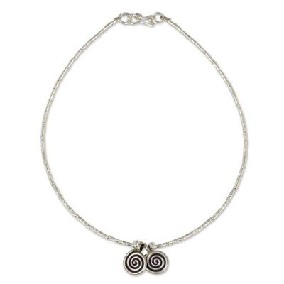 Alternate image for Thai Hill Tribe Silver Anklet Secret Circle
