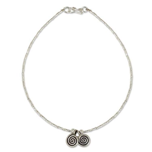 Alternate image for Thai Hill Tribe Silver Anklet Secret Circle