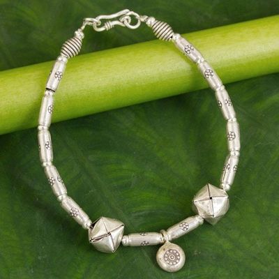 Primary image for Sterling silver charm bracelet Basket of Surprises