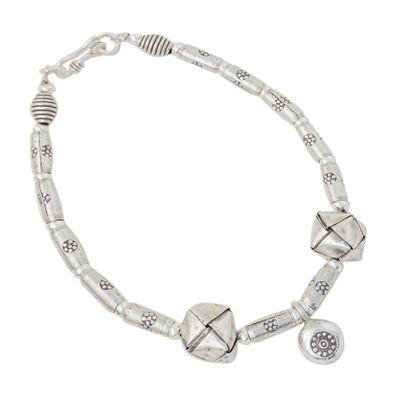 Alternate image for Sterling silver charm bracelet Basket of Surprises