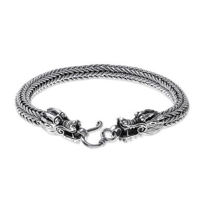 Alternate image for Mens Sterling Silver Naga Chain Bracelet from Thailand Air and Fire