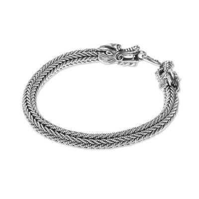 Alternate image for Mens Sterling Silver Naga Chain Bracelet from Thailand Air and Fire