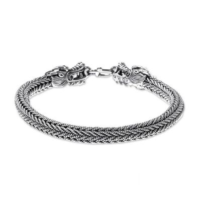 Alternate image for Mens Sterling Silver Naga Chain Bracelet from Thailand Air and Fire