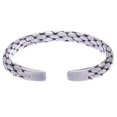 Alternate image for Thai Hand Made Sterling Silver Cuff Bracelet Chunky Braid