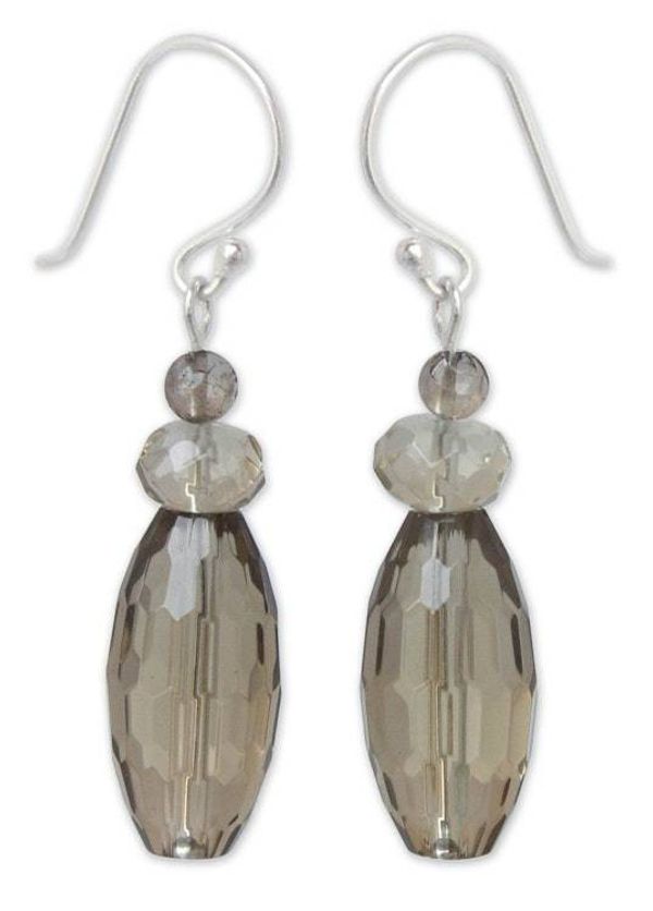 Alternate image for Handcrafted Smoky Quartz Earrings Evening Mystique