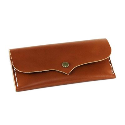Primary image for Handcrafted Leather Wallet in Chestnut from Thailand Simple Traveler in Chestnut