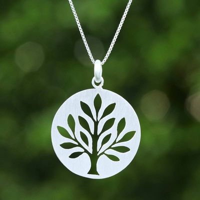 Primary image for Silver Necklace with Openwork Tree of Life-Themed Pendant Timeless Tree
