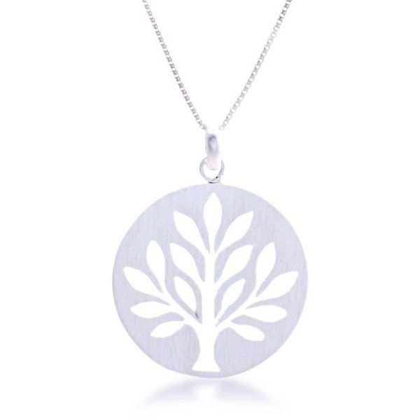 Alternate image for Silver Necklace with Openwork Tree of Life-Themed Pendant Timeless Tree