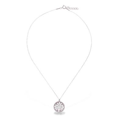 Alternate image for Silver Necklace with Openwork Tree of Life-Themed Pendant Timeless Tree