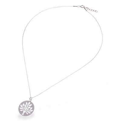 Alternate image for Silver Necklace with Openwork Tree of Life-Themed Pendant Timeless Tree