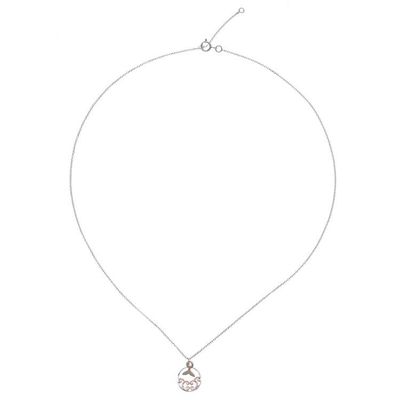 Alternate image for Rose Gold Accented Sterling Silver Whale Necklace Whale Splash