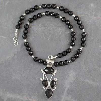 Primary image for Handmade Black Onyx and Silver Necklace Glorious