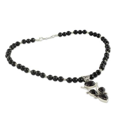 Alternate image for Handmade Black Onyx and Silver Necklace Glorious