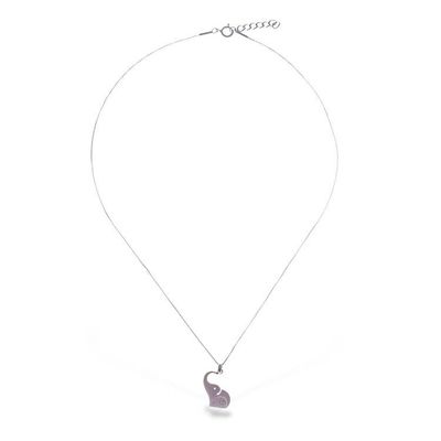 Alternate image for Elephant Mother and Child-Themed Silver Pendant Necklace Gentle Guardian