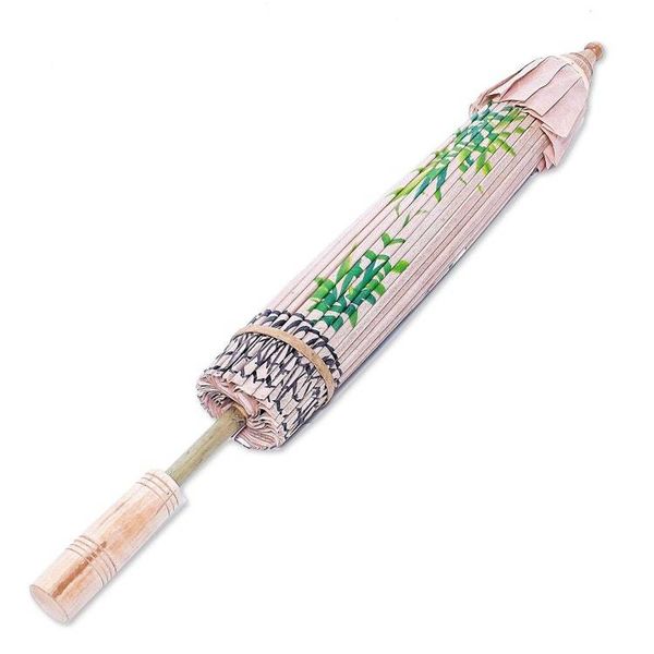 Alternate image for Peacock-Themed Paper Parasol from Thailand Peacock Garden