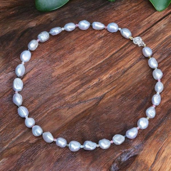 Alternate image for Cultured Freshwater Pearl and Tourmaline Beaded Necklace Sea Journey in Rainbow