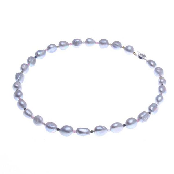 Alternate image for Cultured Freshwater Pearl and Tourmaline Beaded Necklace Sea Journey in Rainbow