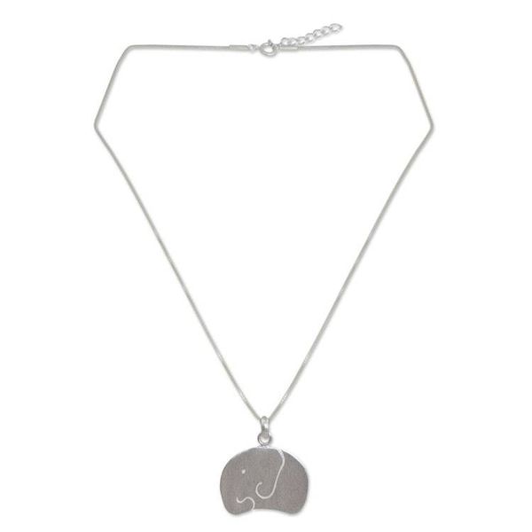 Alternate image for Elephant Jewelry Sterling Silver Necklace Baby Elephant