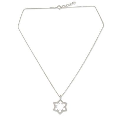Alternate image for Sterling Silver Necklace Floral Jewelry from Thailand Lotus Mirage