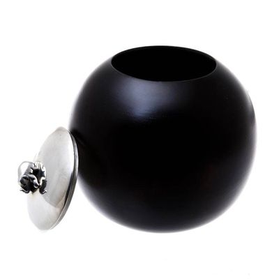 Alternate image for Wood and Pewter Elephant Decorative Jar 5 in. Elephant Orb