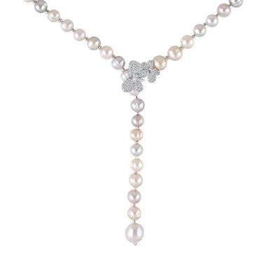 Alternate image for Cultured Pearl Butterfly Y-Necklace from Thailand Beautiful Butterfly