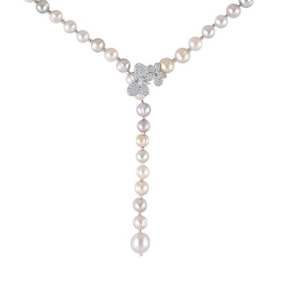 Alternate image for Cultured Pearl Butterfly Y-Necklace from Thailand Beautiful Butterfly