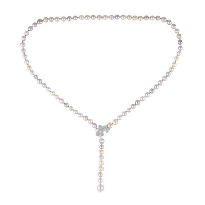 Alternate image for Cultured Pearl Butterfly Y-Necklace from Thailand Beautiful Butterfly