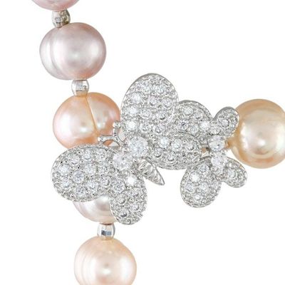 Alternate image for Cultured Pearl Butterfly Y-Necklace from Thailand Beautiful Butterfly