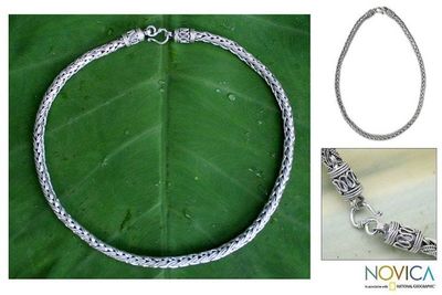 Primary image for Womens sterling silver chain necklace Down to the Wire