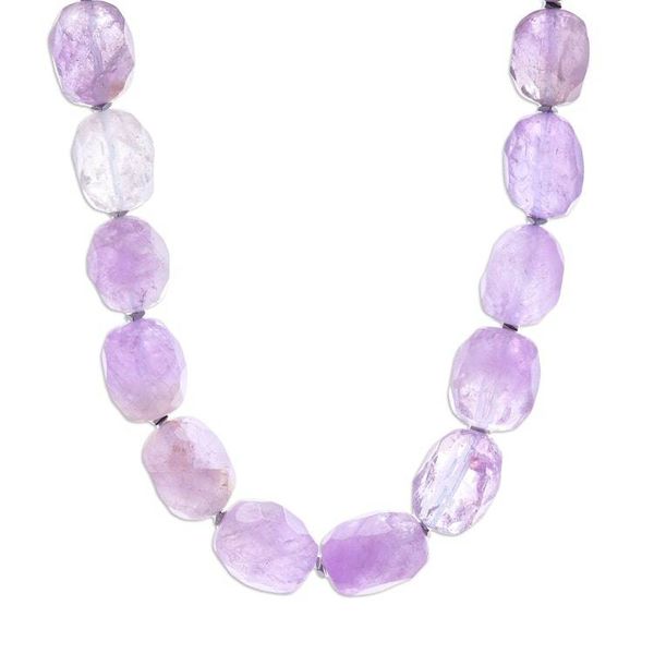 Alternate image for Bohemian Amethyst and Hematite Beaded Necklace from Thailand Wise Thoughts